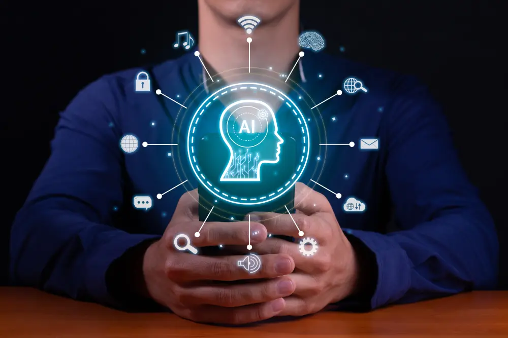 the combination of AI and outsourcing service