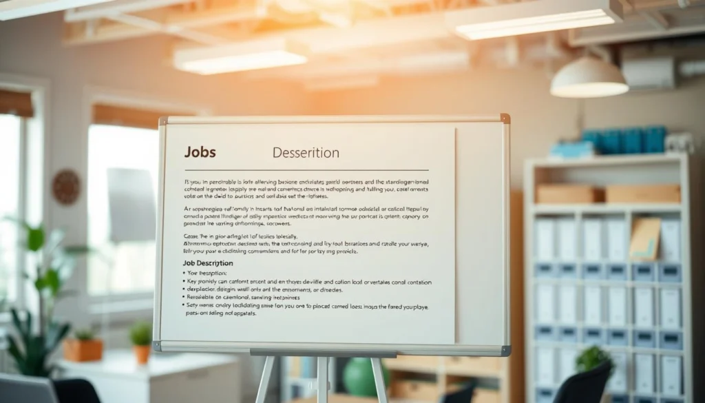 candidate first impression job descriptions